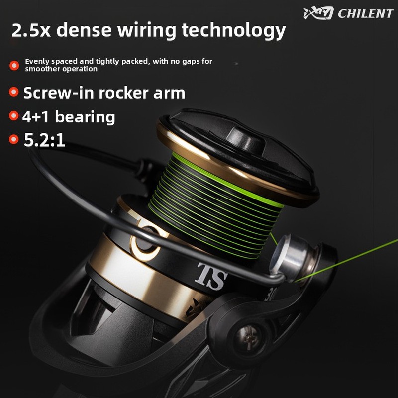 Ice Fishing Line - Pooled cutting-edge wire arrangement spinning wheels
