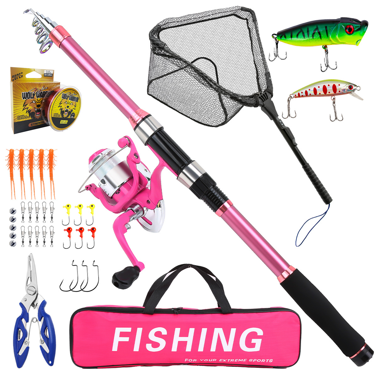 Fishing Pole Set Full Kits Wit - огляд і ціна Fishing Line Spooler