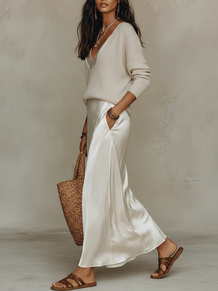 Chic Women's Satin Maxi Dress  - огляд і ціна Fly Line